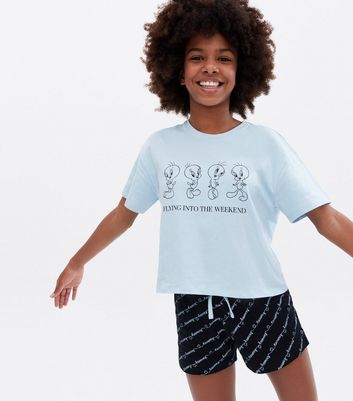 Girls Short Pyjama Set with Tweety 