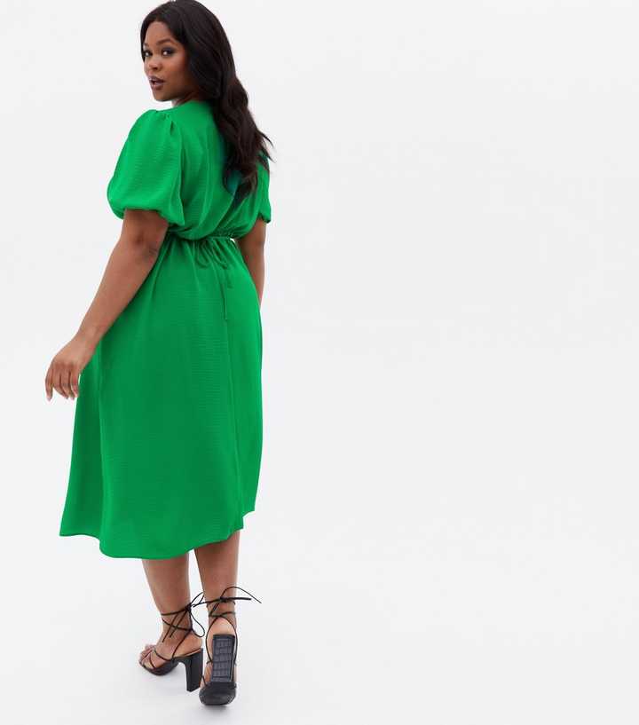 forest green wrap dress