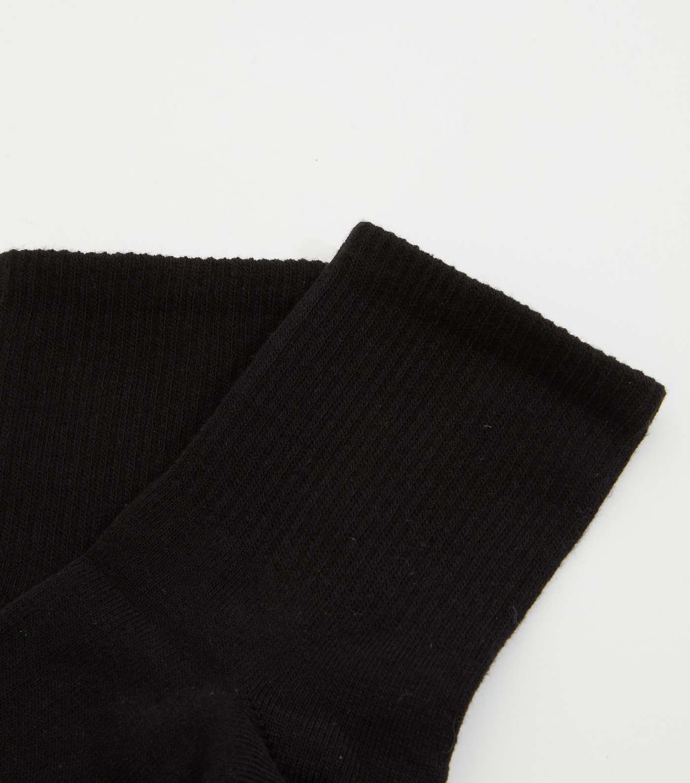 Black Ribbed Socks Image 2