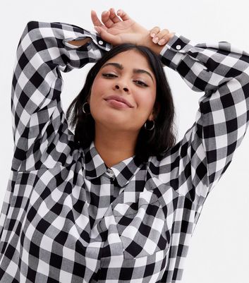 Oversized check cheap shirt dress