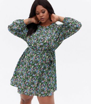 Plus size on sale floral mini dress