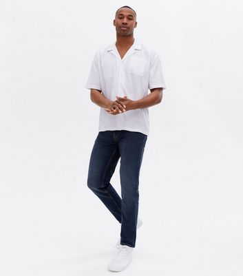 White Linen Blend Oversized Short 