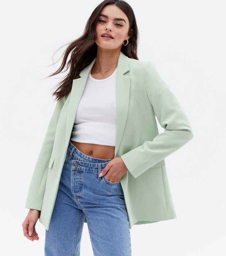 Light Green Relaxed Fit Blazer