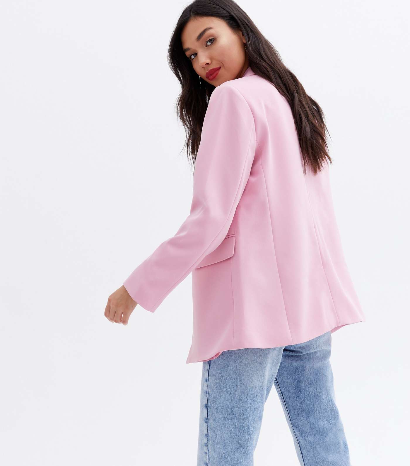 Mid Pink Relaxed Fit Blazer Image 4