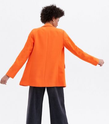 Orange coat new on sale look