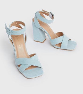 New look pale cheap blue sandals