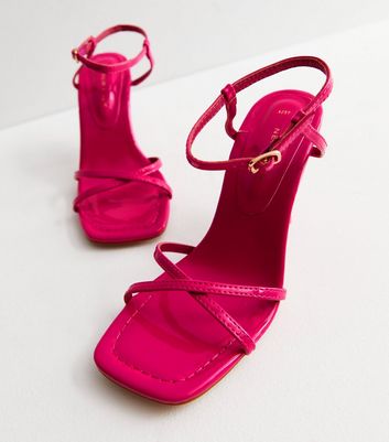 Hot pink ankle strap on sale sandals