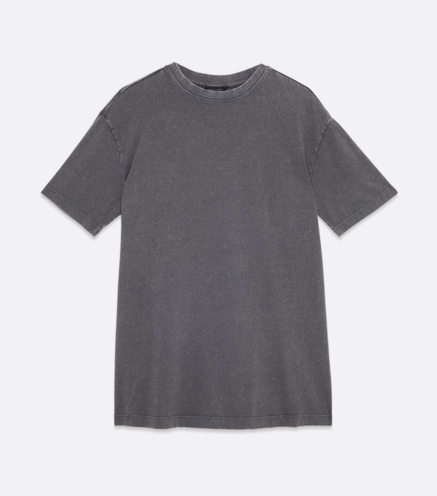 Dark Grey Acid Wash Oversized T-Shirt Image 5