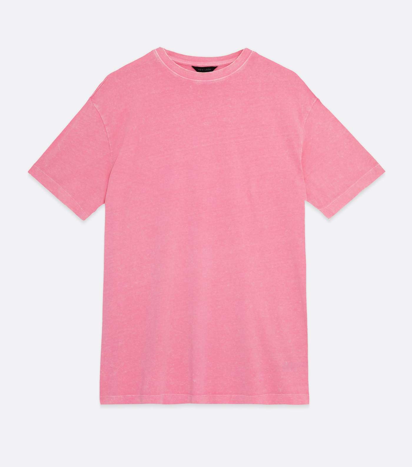 Bright Pink Acid Wash Oversized T-Shirt Image 5
