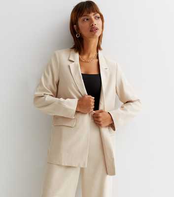 Stone Revere Collar Oversized Blazer