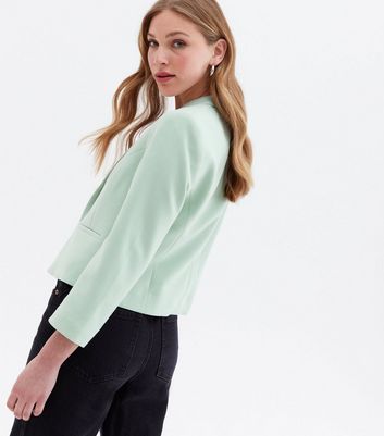light green cropped hoodie