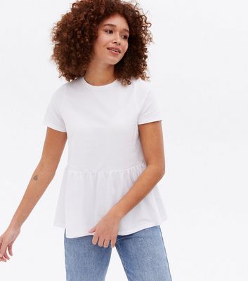 Short sleeve cheap peplum tee