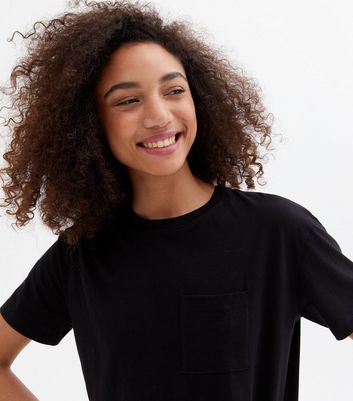 Black Short Sleeve Boxy T-Shirt | New Look