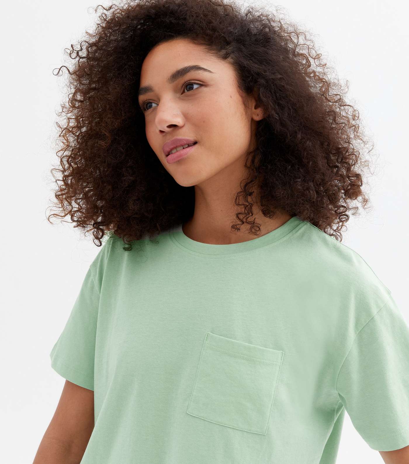 Light Green Short Sleeve Boxy T-Shirt Image 3