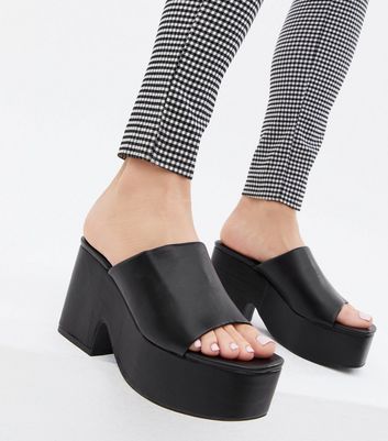 Womens platform hot sale mules