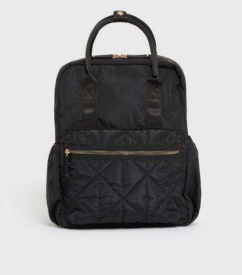 Black leather hotsell changing backpack