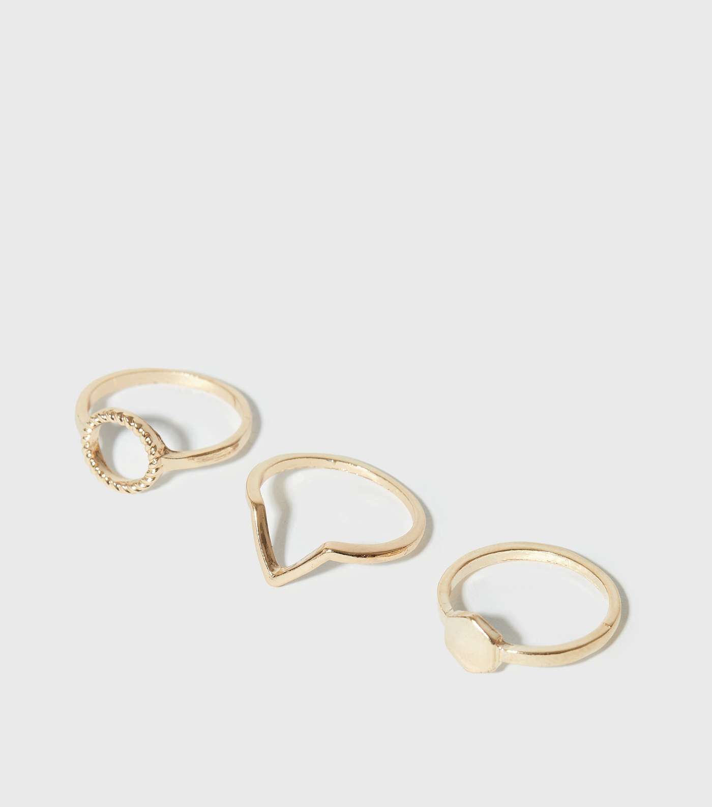 3 Pack Gold Minimal Rings Image 2