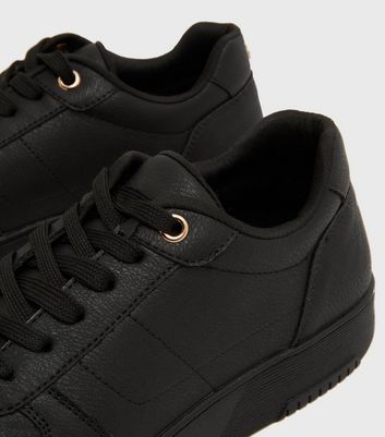 Click to view product details and reviews for Black Lace Up Chunky Trainers New Look Vegan.