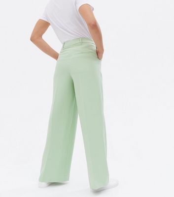 Buy INDYA Green Solid Cotton Lycra Regular Fit Women's Fushion Wear Pants |  Shoppers Stop