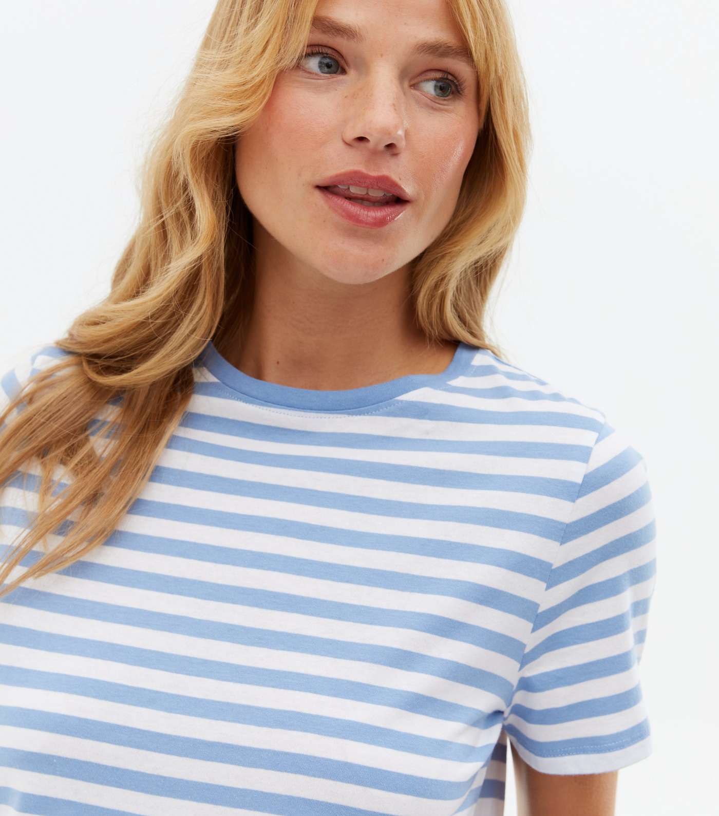 Blue Stripe Short Sleeve T-Shirt Image 3