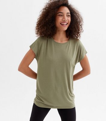 Khaki Jersey Short Sleeve T-Shirt | New Look