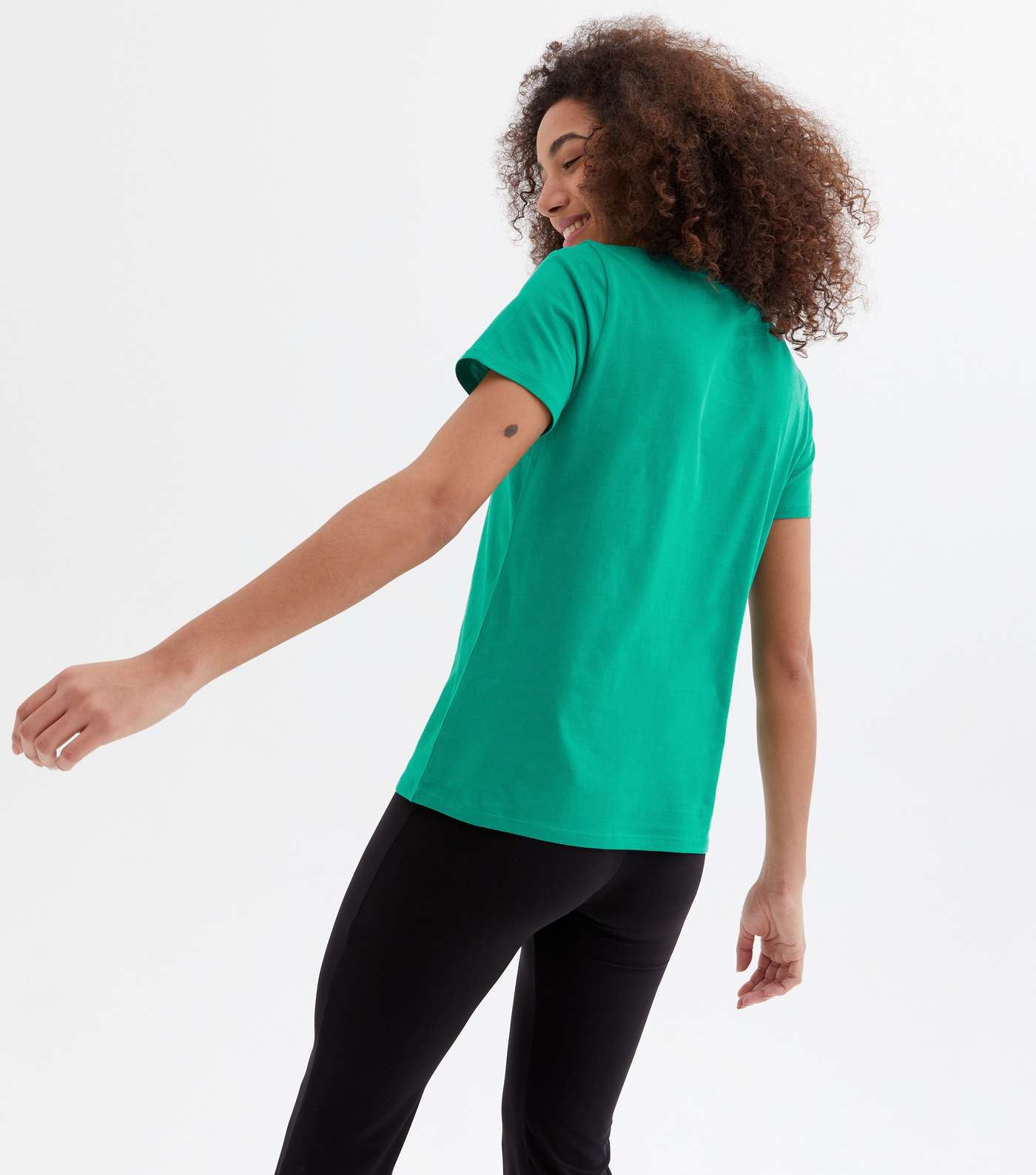 Green Short Sleeve Crew Neck T-Shirt Image 4