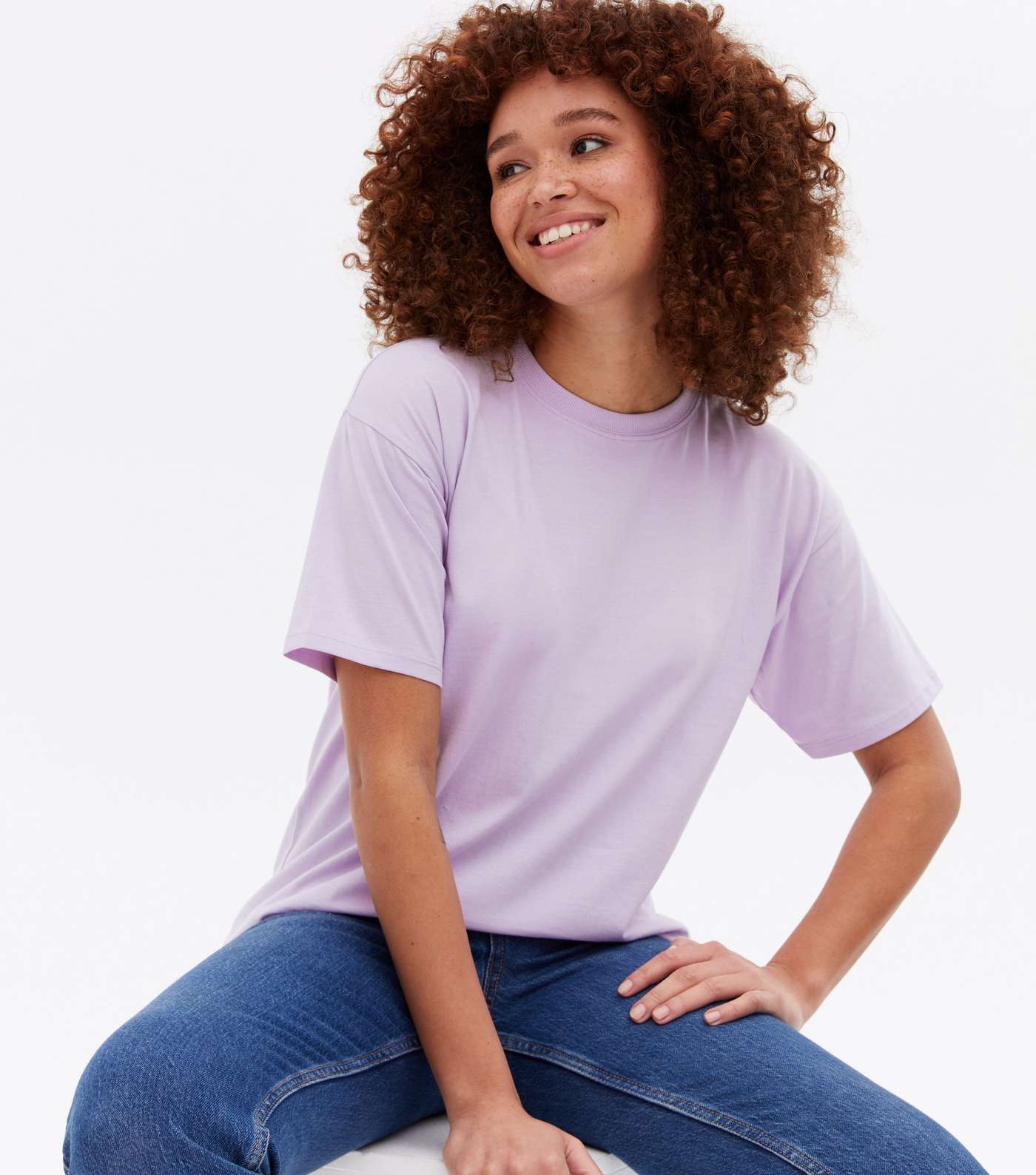 Lilac Crew Neck Oversized T-Shirt