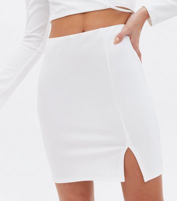 Click to view product details and reviews for Off White Scuba Crepe Mini Skirt New Look.