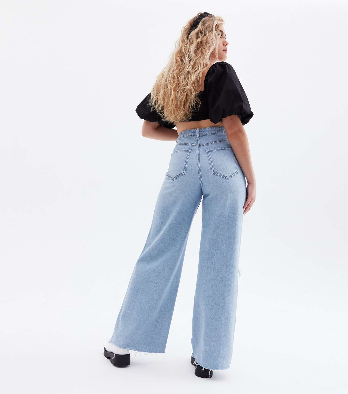Turn up the Volume Blue Ripped Jeans Image 4