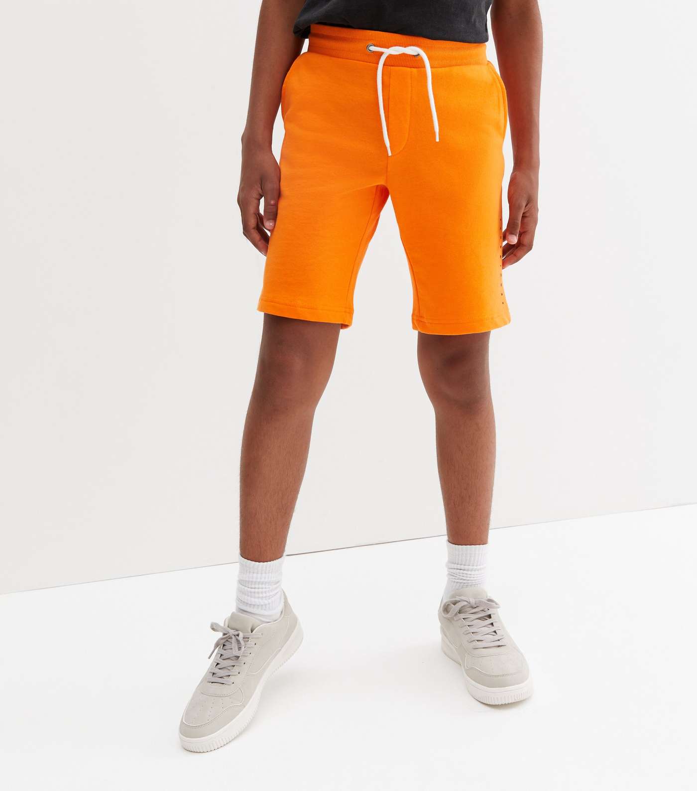 Jack & Jones Junior Bright Orange Jogger Shorts Image 2