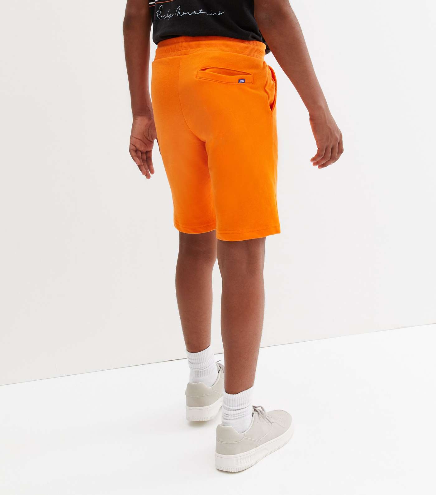 Jack & Jones Junior Bright Orange Jogger Shorts Image 4
