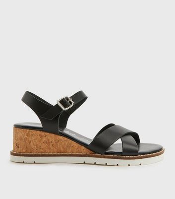 new look black wedge sandals