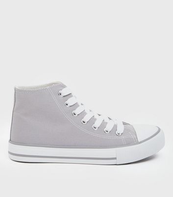 Womens grey high hot sale top sneakers