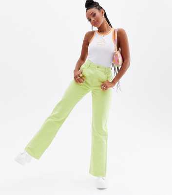 Always Stand Out Lime Green Tapered Jeans