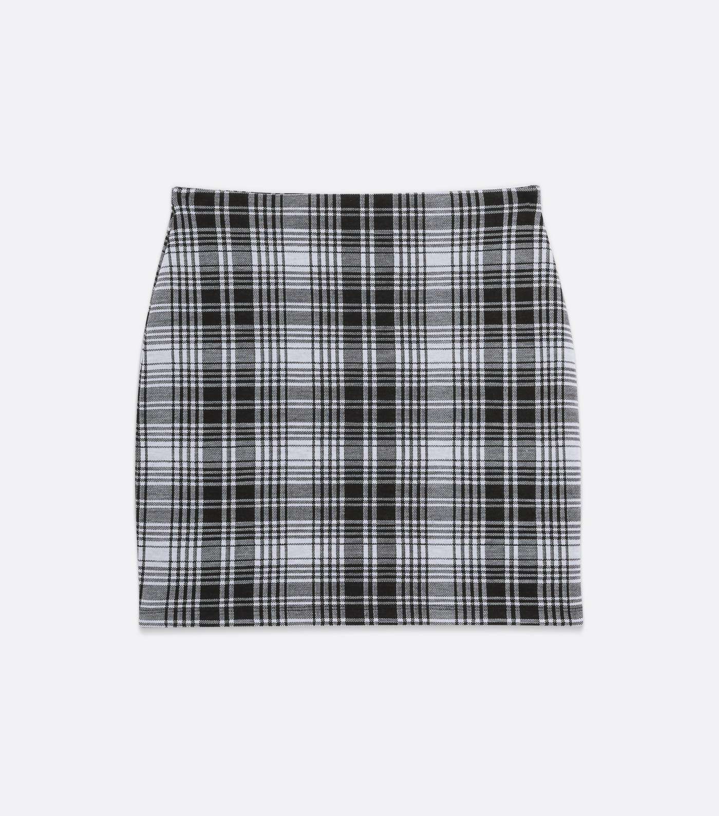 Petite Black Check Mini Tube Skirt Image 5
