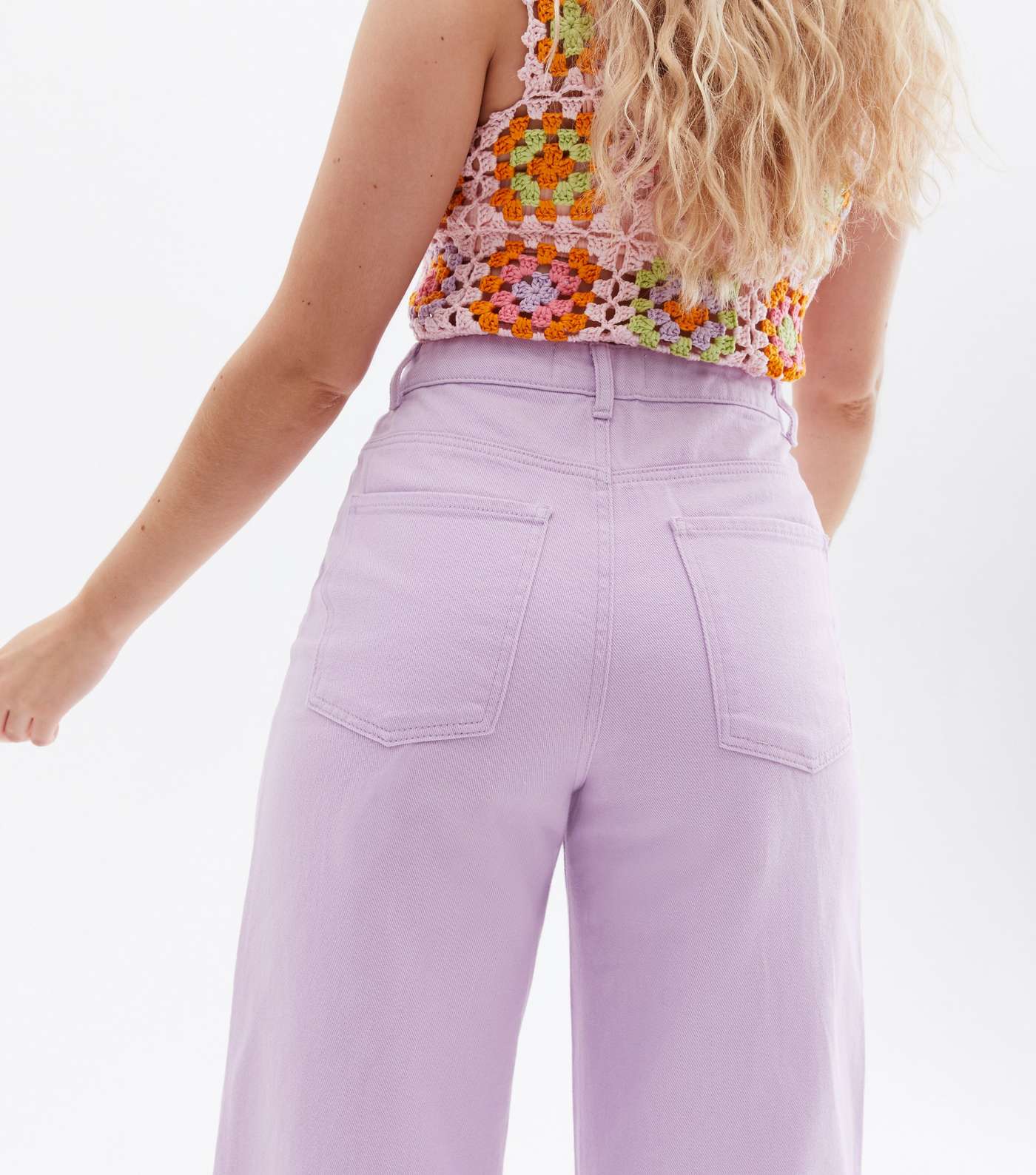 Turn up the Volume Lilac Extreme Wide Leg Jeans Image 4