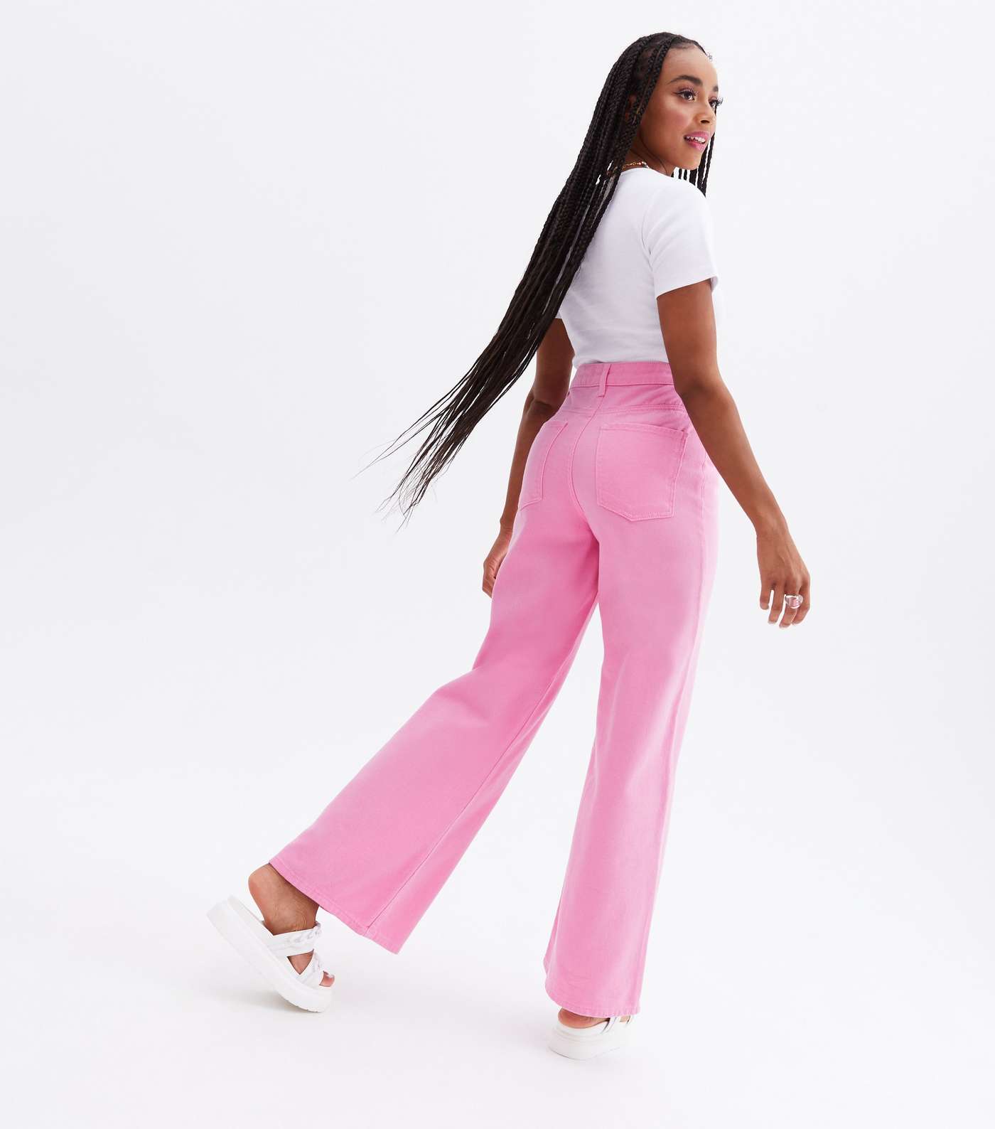 Turn up the Volume Pink Extreme Wide Leg Image 4