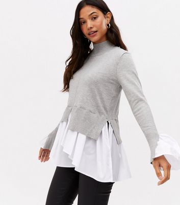 2 in 1 shirt best sale jumper women's new look