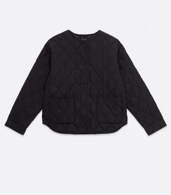 black quilted shirt