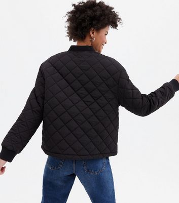 quilted down bomber jacket