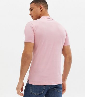 pink polo t shirt mens