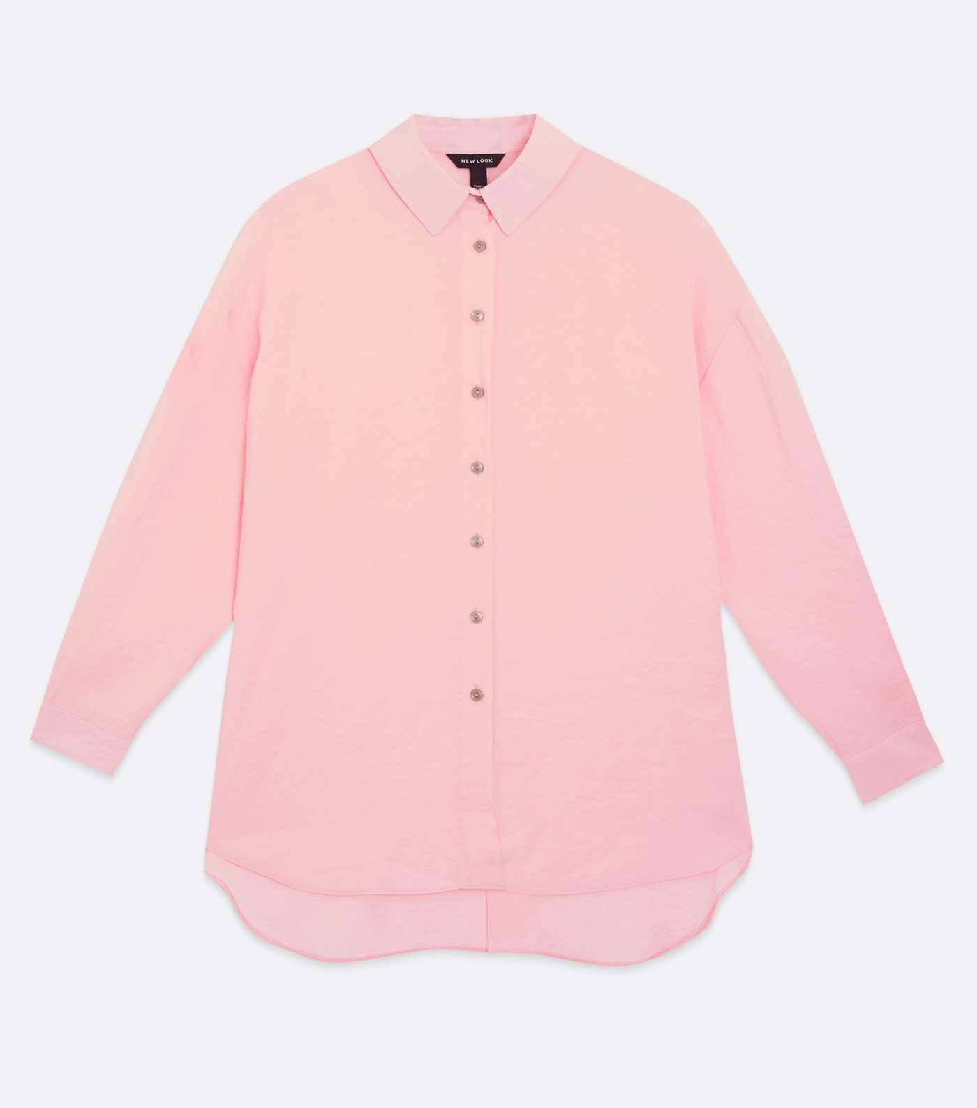 Pink Long Sleeve Oversized Shirt Image 5