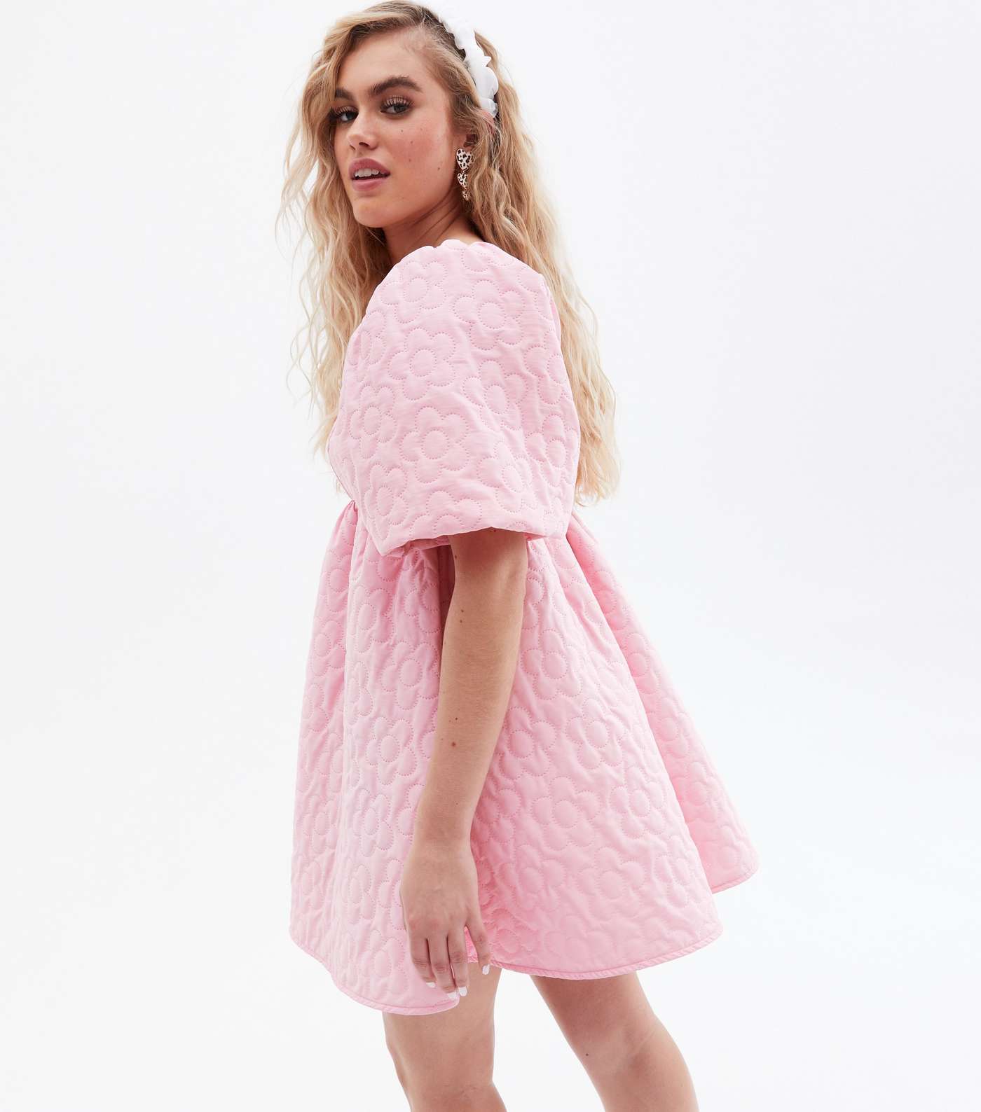 Pretty in Pink Puff Sleeve Mini Dress Image 4