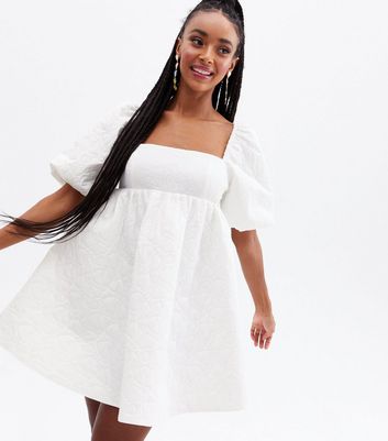 White Puff Sleeve Off The Shoulder Dress - Shop Kendry Collection Boutique