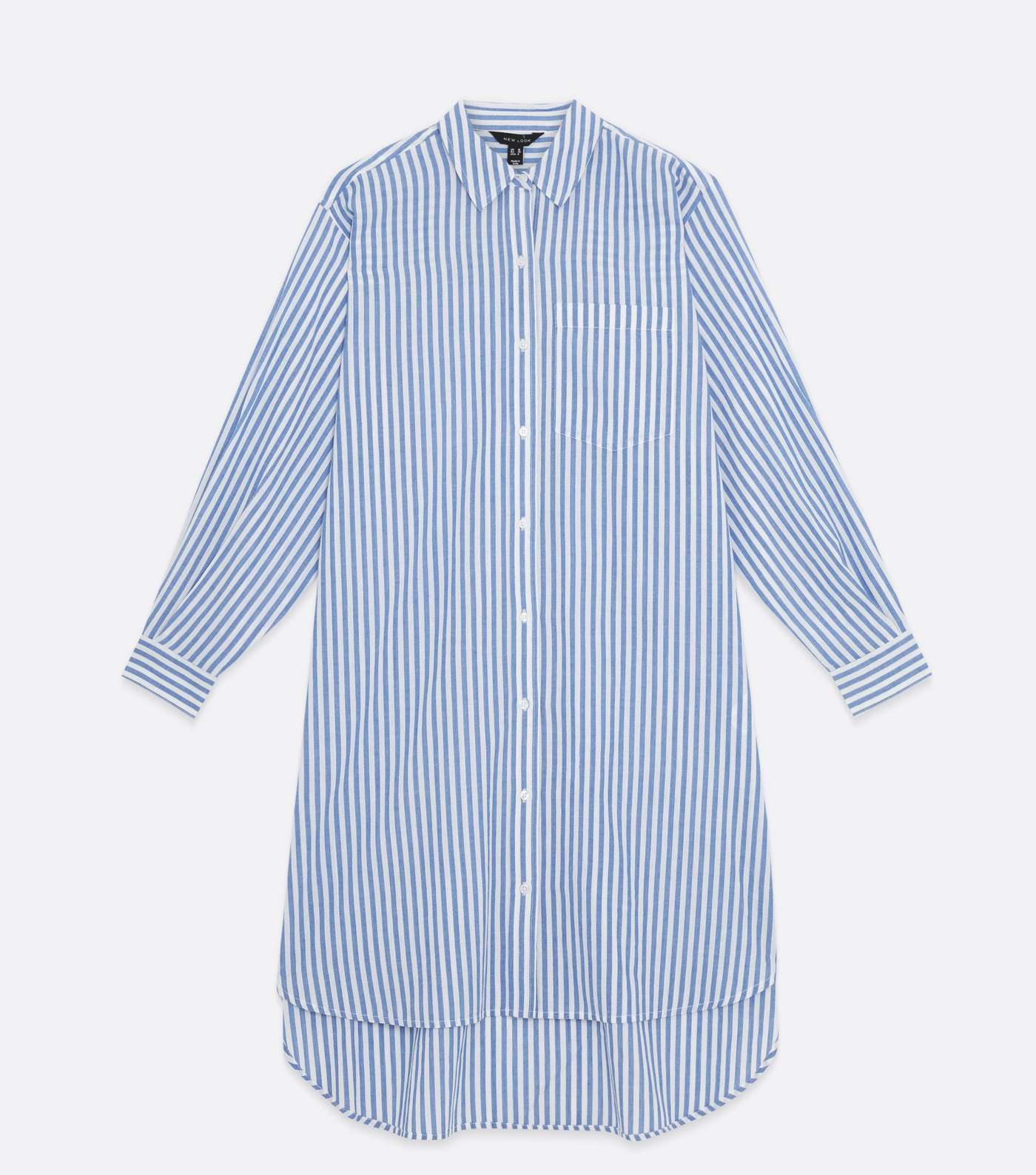 Blue Stripe Long Shirt Image 5