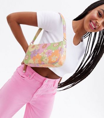 shop for Sunflower Power Lilac Floral Shoulder Bag New Look at Shopo
