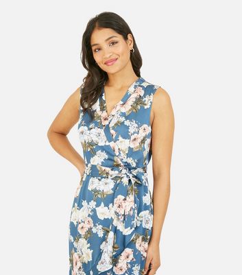 Mela Green Floral Satin Midi Dress | wholesaledoorparts.com