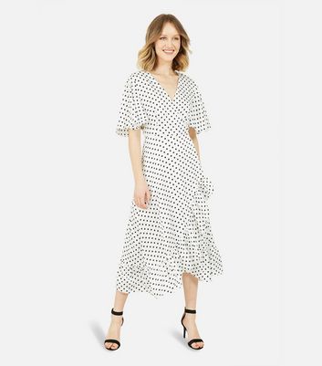 Black and white starlight spot sale smock dress