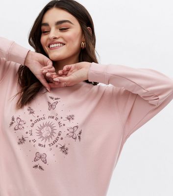 New look cheap pink sweatshirt