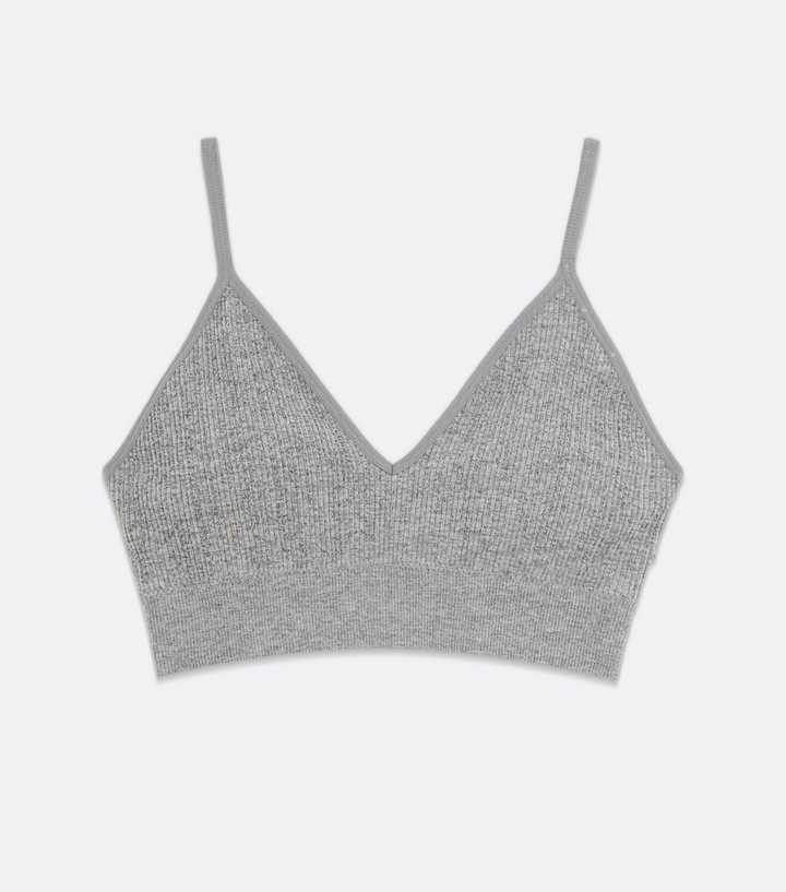 Deep Pink Ribbed Seamless Bralette